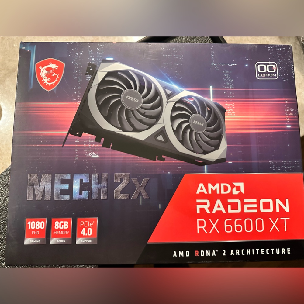 MSI MECH 2X AMD Radeon RX 6600 with Dual Fans